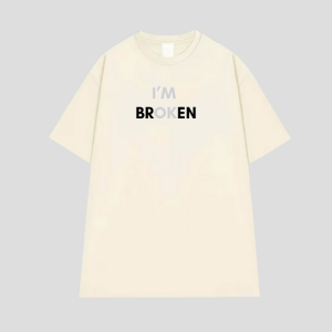 Áo Phông Unisex TẾUTEE Vải Cotton In Chữ ''I'm Broken" Cao Cấp Thoáng Mát Form Rộng Nam Nữ